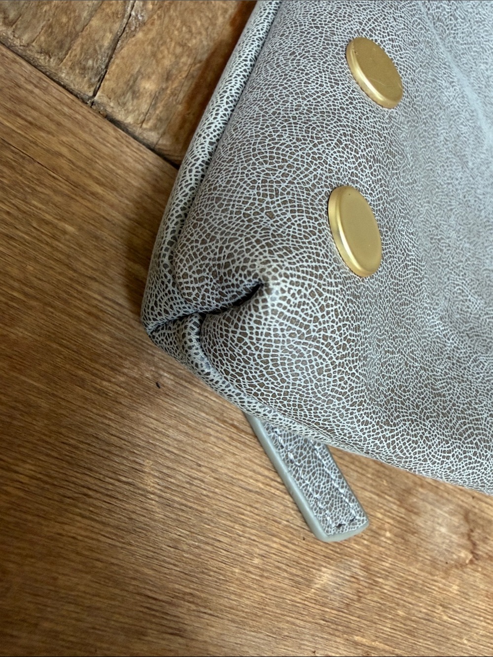 Hammitt Light Gray Suede Crossbody with Gold Studs - Picture 9 of 10